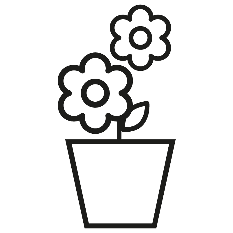 substraat-iconen-bloeiende-potplanten-zwart